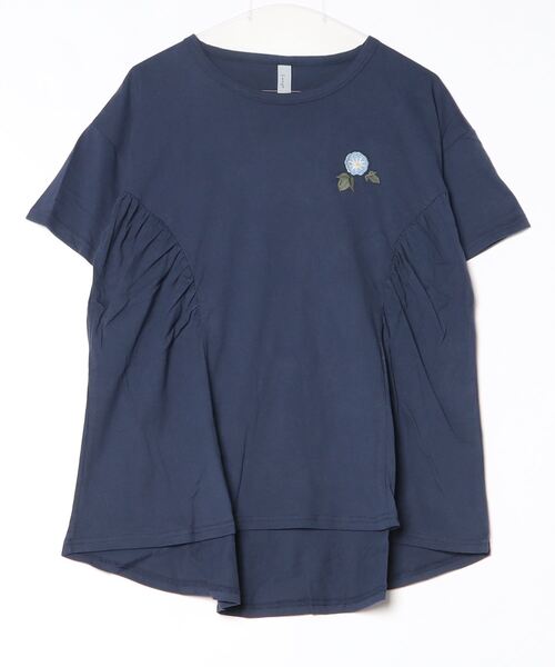 Emago(イマゴ)の「EMAGO アサガオ刺繍フレアT(Tシャツ/カットソー・レディース・ネイビー/レッド/ブラック・FREE)」の19枚目の写真