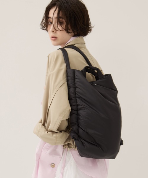 【新品未使用】YAHKI Navy ナイロン ハンドバッグ YAHKI＞ナイロン ショルダーバッグ ―2WAY―