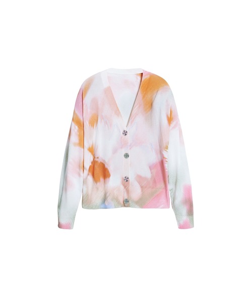 Desigual(デシグアル)の「タイダイフローラルニットカーディガン(カーディガン/ボレロ・レディース・ホワイト・S/M/XS/L/XL)」の1枚目の写真