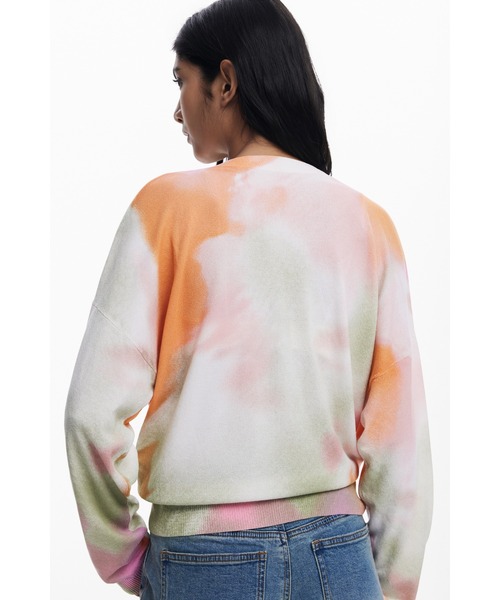 Desigual(デシグアル)の「タイダイフローラルニットカーディガン(カーディガン/ボレロ・レディース・ホワイト・S/M/XS/L/XL)」の3枚目の写真