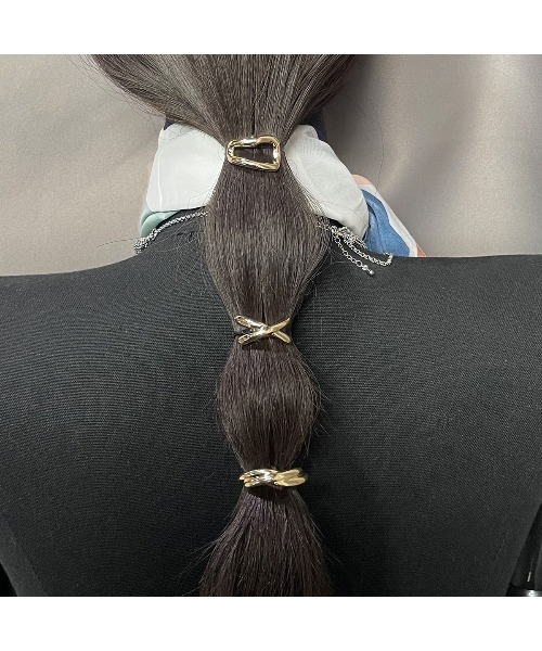 Sakka(サッカ)の「メタル Design ヘアカフ3ピース/ポニーフック(その他ヘアアクセサリー・レディース・シルバー/ゴールド/シルバー系/ゴールド系・FREE)」の9枚目の写真