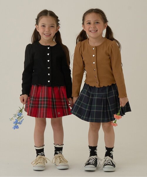 Lycee mine（リセマイン）の「アソートチェック・ランダムプリーツスカート(インパン付き)（スカート・キッズ・ブラック/ベージュ/レッド/グリーン/グレー・110cm/140cm/100cm/120cm/130cm/150cm）」の21枚目の写真