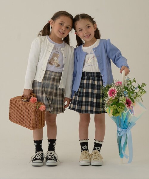 Lycee mine（リセマイン）の「アソートチェック・ランダムプリーツスカート(インパン付き)（スカート・キッズ・ブラック/ベージュ/レッド/グリーン/グレー・110cm/140cm/100cm/120cm/130cm/150cm）」の22枚目の写真