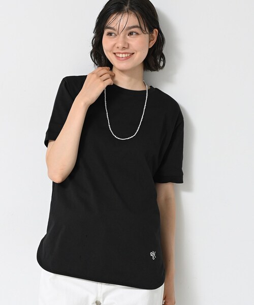 Dessin(デッサン)の「【洗える】シャツテール半袖Tシャツ(Tシャツ/カットソー・レディース・ブラック系2/ホワイト系/ブラック・00/01/02/03)」の8枚目の写真