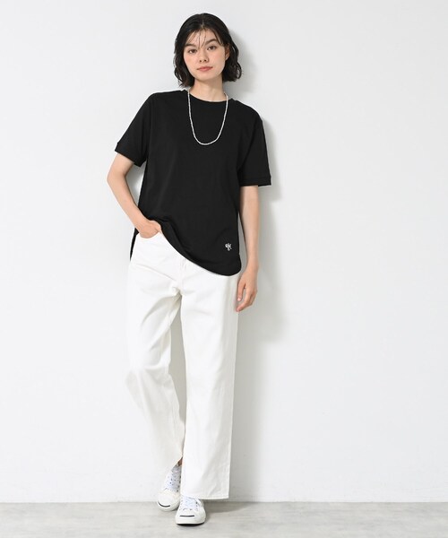 Dessin(デッサン)の「【洗える】シャツテール半袖Tシャツ(Tシャツ/カットソー・レディース・ブラック系2/ホワイト系/ブラック・00/01/02/03)」の10枚目の写真