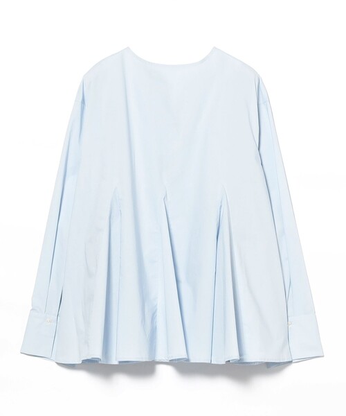 Ray BEAMS（レイビームス）の「キーネック フレア ブラウス（シャツ/ブラウス・レディース・サックスブルー/ブラック/ブラウン系その他2・ONE SIZE）」の10枚目の写真