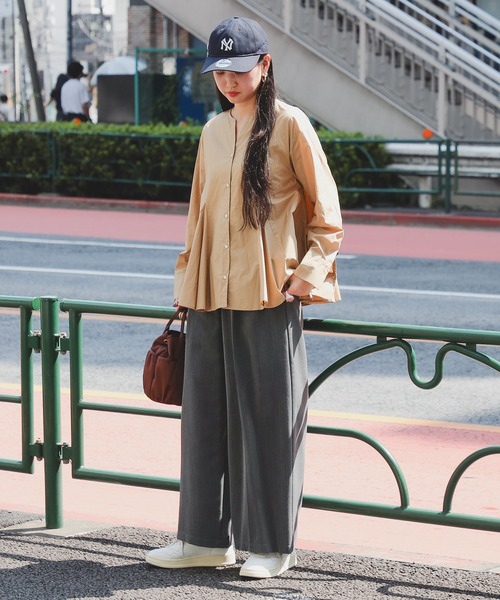 Ray BEAMS（レイビームス）の「キーネック フレア ブラウス（シャツ/ブラウス・レディース・サックスブルー/ブラック/ブラウン系その他2・ONE SIZE）」の7枚目の写真