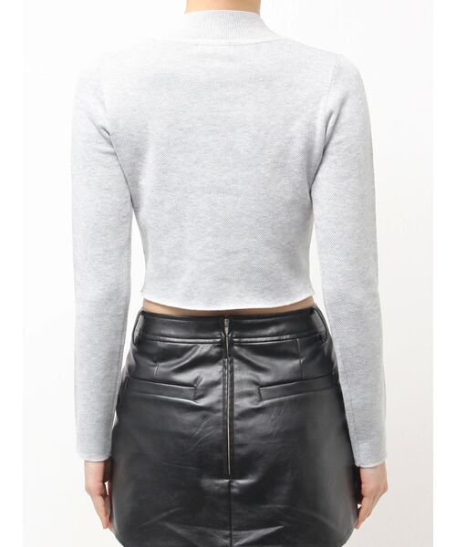 GYDA（ジェイダ）の「Symmetry GYDA アーガイルニットトップス（ニット/セーター・レディース・グレー/ブラック・FREE）」の5枚目の写真