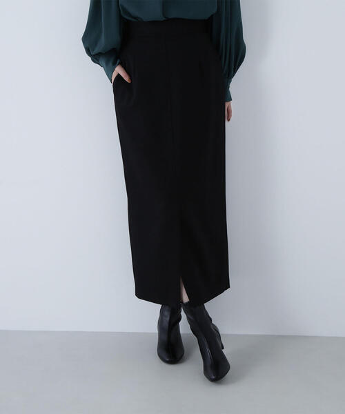 NATURAL BEAUTY BASIC（ナチュラルビューティーベーシック）の「◇ウーリッシュカルゼシリーズ ナロースカート（スカート・レディース・ベージュ/ブラック/ダークブラウン・MEDIUM/SMALL/P/S）」の5枚目の写真