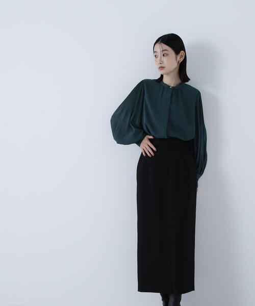 NATURAL BEAUTY BASIC（ナチュラルビューティーベーシック）の「◇ウーリッシュカルゼシリーズ ナロースカート（スカート・レディース・ベージュ/ブラック/ダークブラウン・MEDIUM/SMALL/P/S）」の6枚目の写真