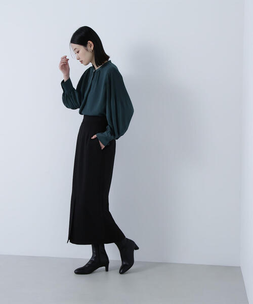 NATURAL BEAUTY BASIC（ナチュラルビューティーベーシック）の「◇ウーリッシュカルゼシリーズ ナロースカート（スカート・レディース・ベージュ/ブラック/ダークブラウン・MEDIUM/SMALL/P/S）」の7枚目の写真