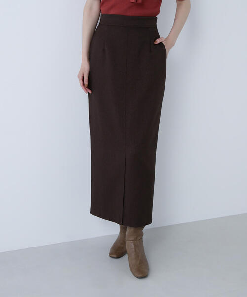 NATURAL BEAUTY BASIC（ナチュラルビューティーベーシック）の「◇ウーリッシュカルゼシリーズ ナロースカート（スカート・レディース・ベージュ/ブラック/ダークブラウン・MEDIUM/SMALL/P/S）」の3枚目の写真