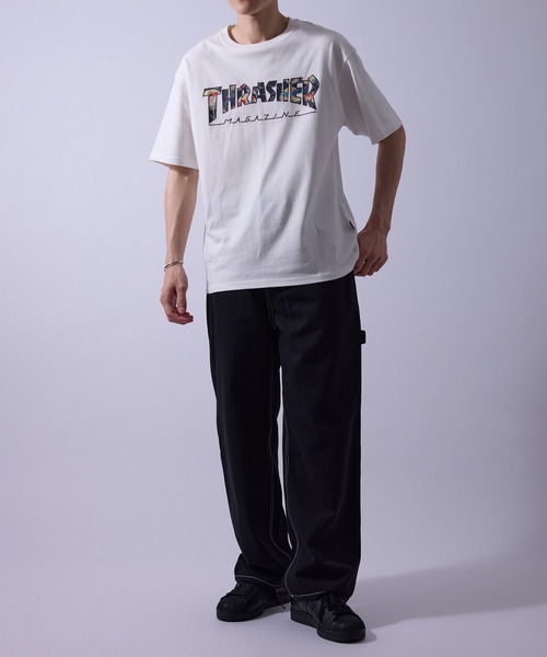 THRASHER(スラッシャー)の「【THRATHER /スラッシャー】別注/マガジンT和Tシャツ(Tシャツ/カットソー・メンズ・ブラック/ホワイト・M/L/LL)」の4枚目の写真