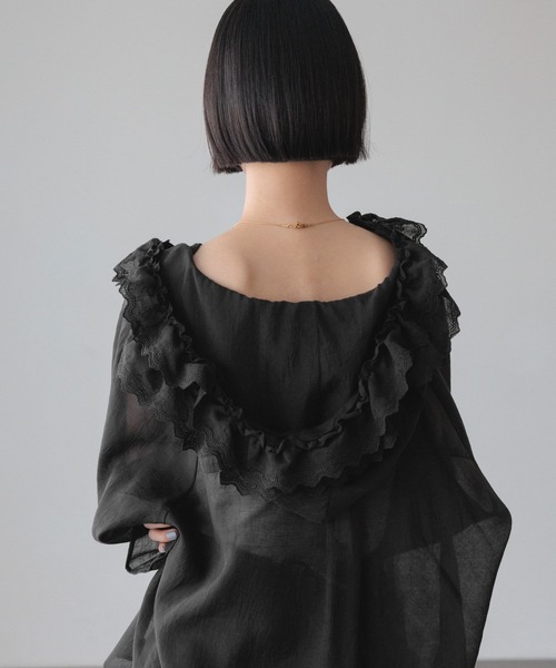 フリルフードシャツ 579513（シャツ/ブラウス）｜LOWRYS FARM