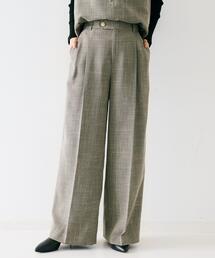 UNTITLED | 【セットアップ可/洗える】梳毛調合繊2タックワイドパンツ(その他パンツ)