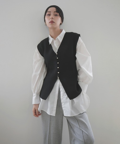 メタルボタンニットベスト（ベスト）｜LIAN（リアン）の