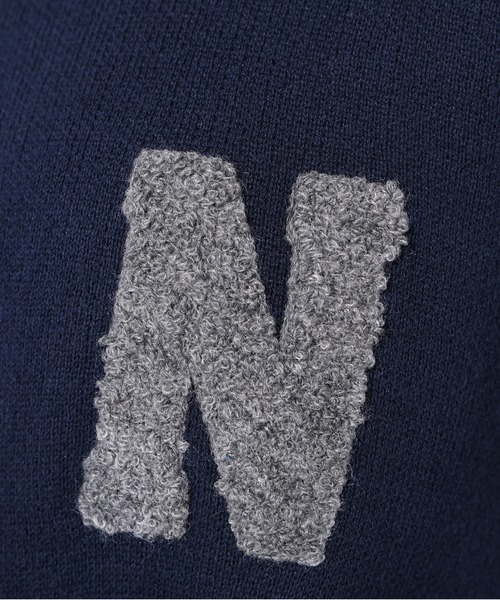 N.(N. Natural Beauty Basic)(エヌエヌナチュラルビューティーベーシック)の「スウェットライクロゴニット(ニット/セーター・レディース・ネイビー/ブルー/グレー・MEDIUM)」の13枚目の写真