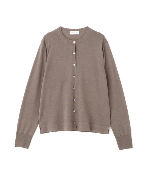 human woman(ヒューマンウーマン)の「◆ハイツイストウールクルーネックカーディガン(カーディガン/ボレロ・レディース・ブラウン系その他/パープル/ネイビー・MEDIUM)」の4枚目の写真