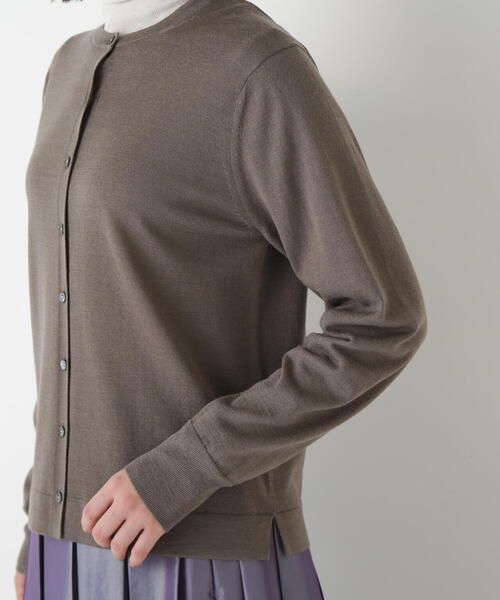 human woman(ヒューマンウーマン)の「◆ハイツイストウールクルーネックカーディガン(カーディガン/ボレロ・レディース・ブラウン系その他/パープル/ネイビー・MEDIUM)」の15枚目の写真
