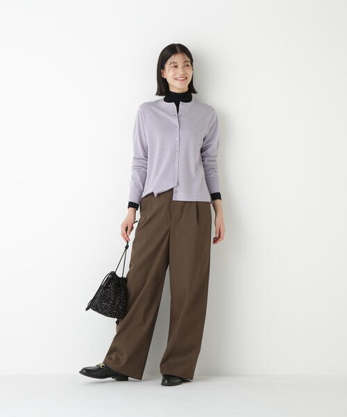 human woman(ヒューマンウーマン)の「◆ハイツイストウールクルーネックカーディガン(カーディガン/ボレロ・レディース・ブラウン系その他/パープル/ネイビー・MEDIUM)」の20枚目の写真