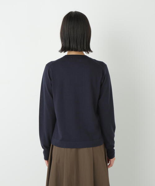 human woman(ヒューマンウーマン)の「◆ハイツイストウールクルーネックカーディガン(カーディガン/ボレロ・レディース・ブラウン系その他/パープル/ネイビー・MEDIUM)」の11枚目の写真