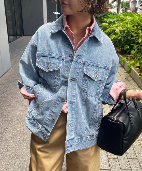 ⭐︎値下げ⭐︎SLOBE IENA ⭐︎ LE DENIM ノーカラーGジャン SLOBE IENA（スローブイエナ）の「LE DENIM ノーカラーGジャン