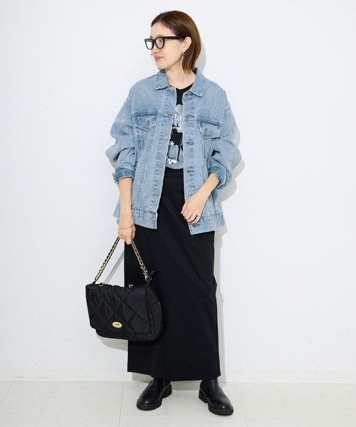 SLOBE IENA（スローブイエナ）の「LE DENIM BIG TRUCKERジャケット（デニムジャケット・レディース・ブルー・36/38）」の5枚目の写真