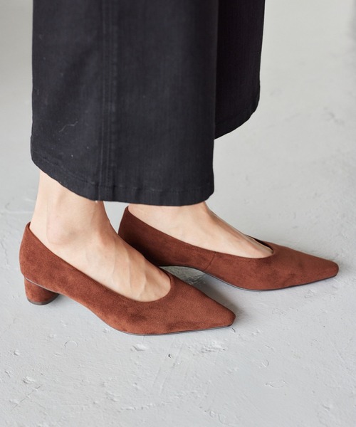 BARNYARDSTORM（バンヤードストーム）の「BARNYARDSTORM / スエードパンプス（パンプス・レディース・ブラック/ブラウン・38/37/36）」の9枚目の写真