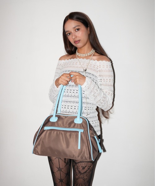 IMARI(イマリ)の「【 IMARI / イマリ 】 パイピング ナイロン ボストンバッグ #(ボストンバッグ・レディース・ブラック/ブラウン・FREE)」の12枚目の写真