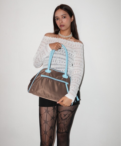 IMARI(イマリ)の「【 IMARI / イマリ 】 パイピング ナイロン ボストンバッグ #(ボストンバッグ・レディース・ブラック/ブラウン・FREE)」の13枚目の写真