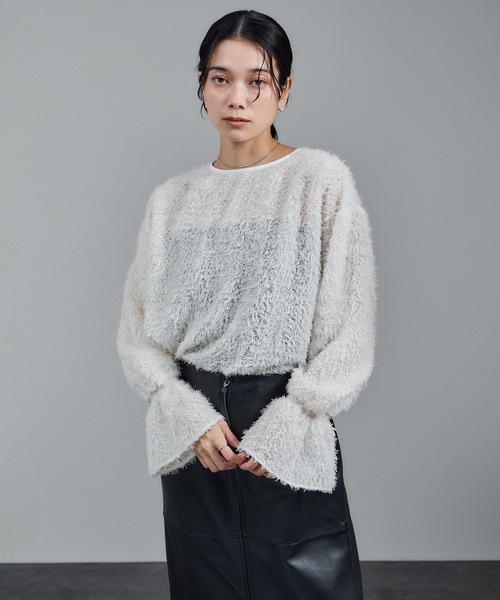 SALON adam et rope'(サロン アダム エ ロペ)の「【WEB限定】2WAYレイユールジャガードブラウス(シャツ/ブラウス・レディース・ブラック/オフホワイト・FREE)」の20枚目の写真