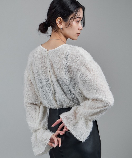 SALON adam et rope'(サロン アダム エ ロペ)の「【WEB限定】2WAYレイユールジャガードブラウス(シャツ/ブラウス・レディース・ブラック/オフホワイト・FREE)」の21枚目の写真