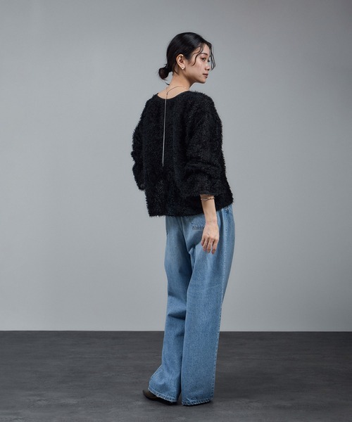 SALON adam et rope'(サロン アダム エ ロペ)の「【WEB限定】2WAYレイユールジャガードブラウス(シャツ/ブラウス・レディース・ブラック/オフホワイト・FREE)」の14枚目の写真