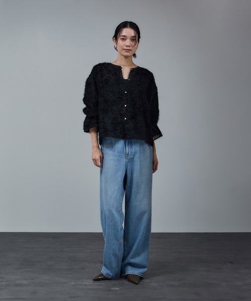 SALON adam et rope'(サロン アダム エ ロペ)の「【WEB限定】2WAYレイユールジャガードブラウス(シャツ/ブラウス・レディース・ブラック/オフホワイト・FREE)」の17枚目の写真