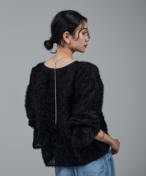 SALON adam et rope'(サロン アダム エ ロペ)の「【WEB限定】2WAYレイユールジャガードブラウス(シャツ/ブラウス・レディース・ブラック/オフホワイト・FREE)」の18枚目の写真