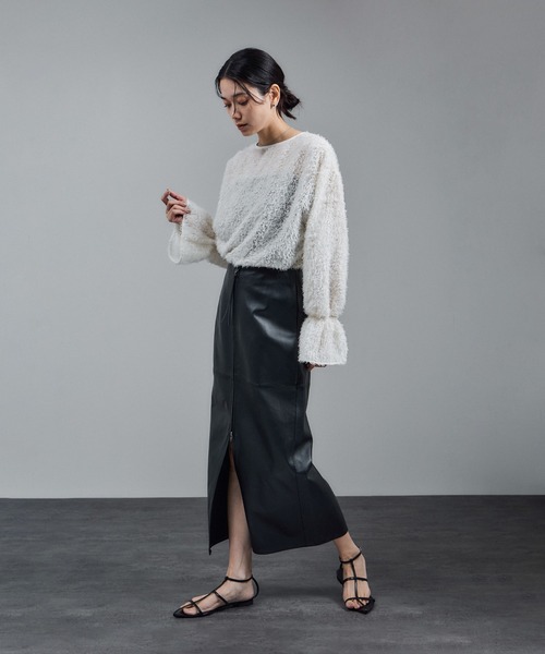 SALON adam et rope'(サロン アダム エ ロペ)の「【WEB限定】2WAYレイユールジャガードブラウス(シャツ/ブラウス・レディース・ブラック/オフホワイト・FREE)」の10枚目の写真