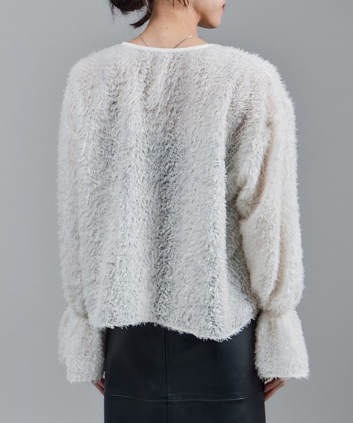 SALON adam et rope'(サロン アダム エ ロペ)の「【WEB限定】2WAYレイユールジャガードブラウス(シャツ/ブラウス・レディース・ブラック/オフホワイト・FREE)」の3枚目の写真