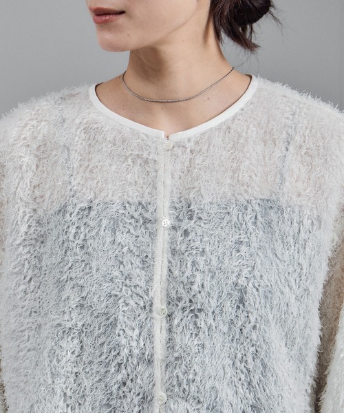 SALON adam et rope'(サロン アダム エ ロペ)の「【WEB限定】2WAYレイユールジャガードブラウス(シャツ/ブラウス・レディース・ブラック/オフホワイト・FREE)」の4枚目の写真