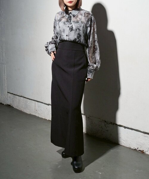 Mavie..7(メヴィセットゥ)の「【Mavie..7】【3サイズ展開】サイドスリットマーメイドスカート(スカート・レディース・ブラック系その他/ブラック・MEDIUM/SMALL/X-SMALL)」の8枚目の写真