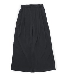 【ANTHEM A】 SILKY VISCOSE 2TUCK FLARE EASY PANTS