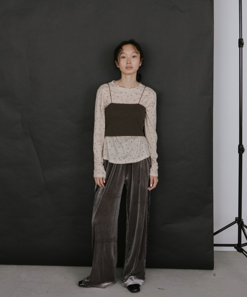 duei(デュイ)の「ドットベーシックロングスリーブTシャツ(Tシャツ/カットソー・レディース・ベージュ/グレー/ホワイト・FREE)」の8枚目の写真