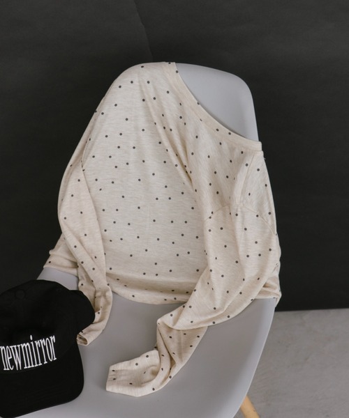 duei(デュイ)の「ドットベーシックロングスリーブTシャツ(Tシャツ/カットソー・レディース・ベージュ/グレー/ホワイト・FREE)」の19枚目の写真