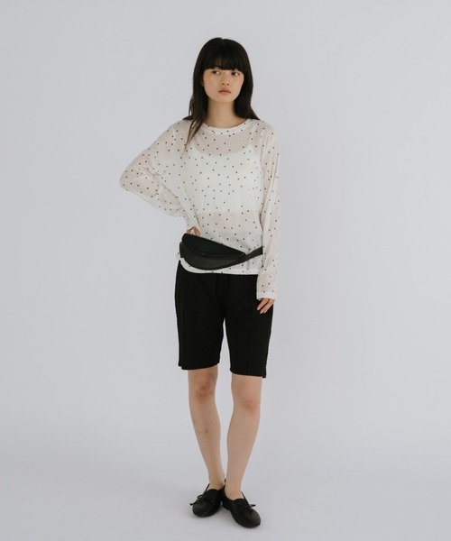 duei（デュイ）の「ドットベーシックロングスリーブTシャツ（Tシャツ/カットソー・レディース・ベージュ/グレー/ホワイト・FREE）」の8枚目の写真