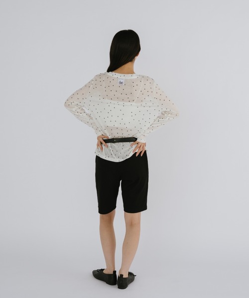 duei（デュイ）の「ドットベーシックロングスリーブTシャツ（Tシャツ/カットソー・レディース・ベージュ/グレー/ホワイト・FREE）」の4枚目の写真