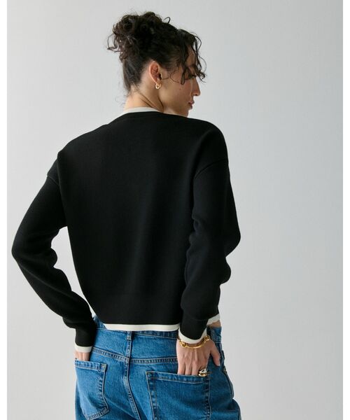 kate spade new york（ケイトスペード ニューヨーク）の「Vネック カーディガン（カーディガン/ボレロ・レディース・ブラック・SMALL/MEDIUM）」の4枚目の写真