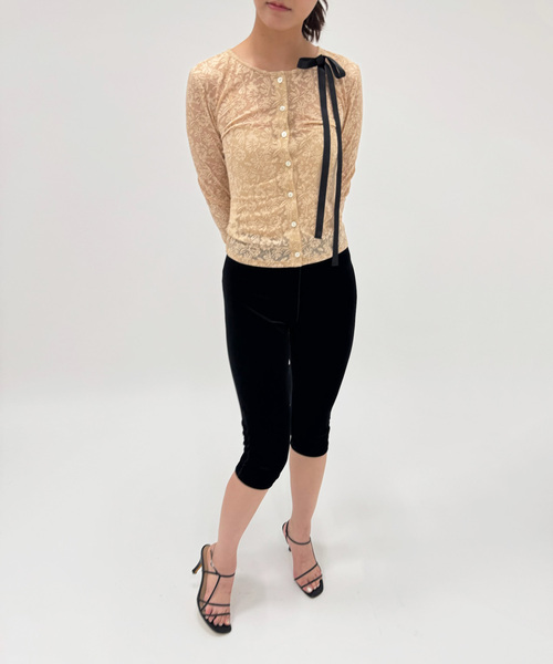 EDIT. FOR LULU（エディットフォールル）の「【YUHAN WANG/ユハン ワン】floral jacquard cardigan（カーディガン/ボレロ・レディース・ベージュ・FREE）」の8枚目の写真