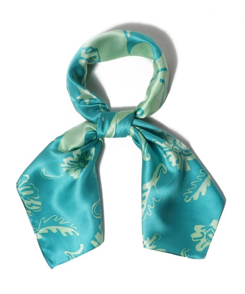 ESTNATION（エストネーション）の「ESTNATION / プリント シルクスカーフ《ESTNATION EXCLUSIVE》（ストール/ショール・レディース・クリアブラウン/カリビアンブルー・FREE）」の2枚目の写真