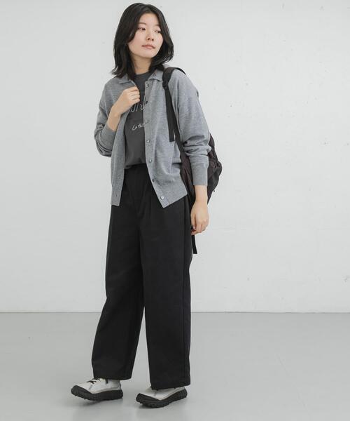 EKAL（エカル）の「ウールハイゲージニットカーディガン（カーディガン/ボレロ・レディース・ブラック/グレー/ベージュ・ONE）」の21枚目の写真