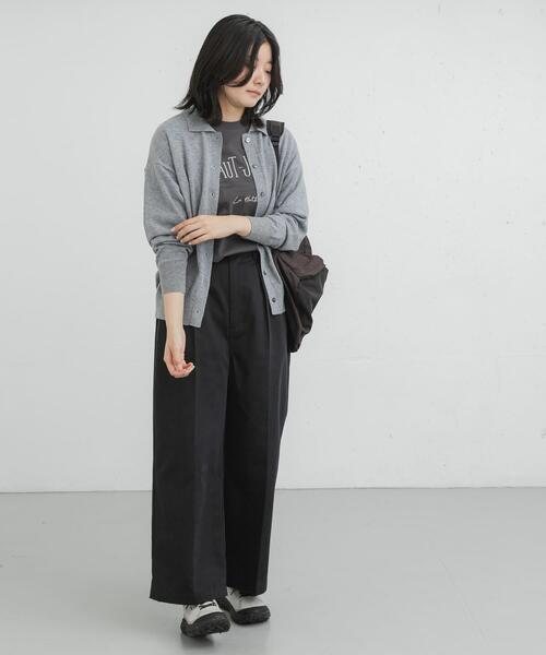 EKAL（エカル）の「ウールハイゲージニットカーディガン（カーディガン/ボレロ・レディース・ブラック/グレー/ベージュ・ONE）」の22枚目の写真