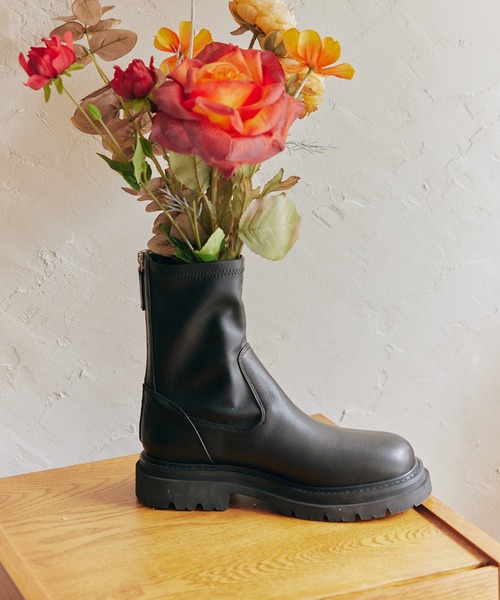 PARADIS COULEUR(パラディクルール)の「【PARADIS COULEUR】防滑ソール撥水ストレッチショートブーツ(353039)(ブーツ・レディース・ブラック・24.5/24/23.5/23/22.5)」の1枚目の写真